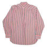 TOMMY HILFIGER Mens Shirt Red Striped Long Sleeve L