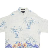 CROFT & BARROW Mens Hawaiian Shirt Grey Floral L