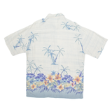 CROFT & BARROW Mens Hawaiian Shirt Grey Floral L