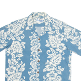 HAWAIIAN SHIRT CO Mens Hawaiian Shirt Blue Floral M