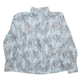 VIVINA Womens Shirt Grey Crazy Pattern Long Sleeve M