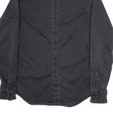 REPLAY Mens Plain Shirt Black Long Sleeve S