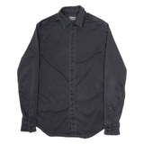 REPLAY Mens Plain Shirt Black Long Sleeve S