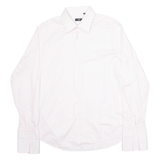 BOSS Mens Plain Shirt Pink Long Sleeve L