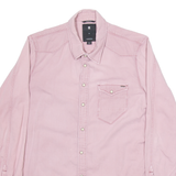 G-STAR Mens Plain Shirt Pink Long Sleeve XL