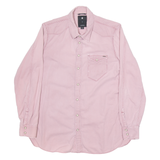 G-STAR Mens Plain Shirt Pink Long Sleeve XL