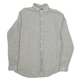 POLO RALPH LAUREN Mens Shirt Grey Check Long Sleeve L