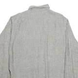 POLO RALPH LAUREN Mens Shirt Grey Check Long Sleeve L