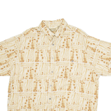 NATURAL ISSUE Mens Shirt Beige Floral XL