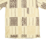 Mens Shirt Beige Geometric L