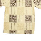 Mens Shirt Beige Geometric L