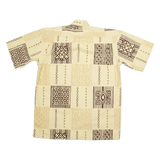 Mens Shirt Beige Geometric L