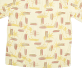 COLUMBIA Mens Hawaiian Shirt Yellow Floral L