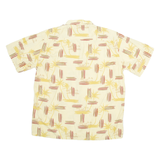 COLUMBIA Mens Hawaiian Shirt Yellow Floral L