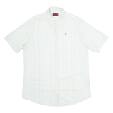 KAPPA Mens Shirt White Striped 2XL