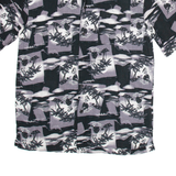 Mens Hawaiian Shirt Black Floral S