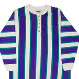 NYC Womens Day Dress Purple Striped Long Sleeve Knee Length M