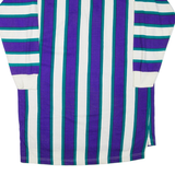 NYC Womens Day Dress Purple Striped Long Sleeve Knee Length M