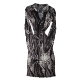 MINT VELVET Womens Day Dress Black Viscose Long Sleeve Knee Length S