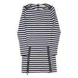 MICHAEL KORS Womens Day Dress Black Striped Long Sleeve Short XXS