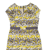 BODEN Womens Pencil Dress Yellow Spotted Short Sleeve Short UK 14
