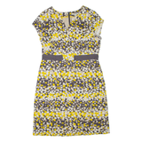 BODEN Womens Pencil Dress Yellow Spotted Short Sleeve Short UK 14