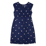 JOULES Womens Day Dress Blue Spotted Sleeveless Short UK 12