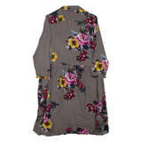 JOULES Womens Day Dress Grey Floral Long Sleeve Knee Length UK 12