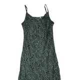 MINT VELVET Womens Slip Dress Green Animal Print Sleeveless Long M