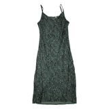 MINT VELVET Womens Slip Dress Green Animal Print Sleeveless Long M