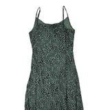 MINT VELVET Womens Slip Dress Green Animal Print Sleeveless Long M