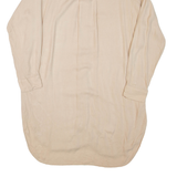 ZARA Womens Shirt Dress Beige Long Sleeve Short S