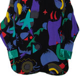 VERSE Womens Shirt Dress Black Crazy Pattern Long Sleeve Short L