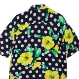 RASPBERRY COLLECTION Womens Shirt Dress Blue Floral Short Sleeve Short S