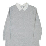 ZARA Womens Day Dress Grey Long Sleeve Short S