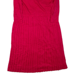 Womens Day Dress Pink Long Sleeve Knee Length L