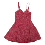 Womens Minnie Dress Red Floral Sleeveless Short S