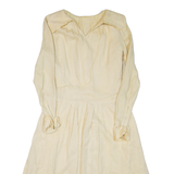 Womens Day Dress Yellow Long Sleeve Knee Length M