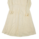 Womens Day Dress Yellow Long Sleeve Knee Length M