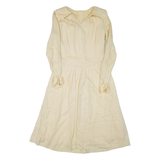 Womens Day Dress Yellow Long Sleeve Knee Length M