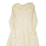 Womens Day Dress Yellow Long Sleeve Knee Length M