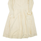 Womens Day Dress Yellow Long Sleeve Knee Length M