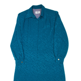 RIO Womens Day Dress Blue Floral Long Sleeve Midi L