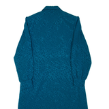RIO Womens Day Dress Blue Floral Long Sleeve Midi L