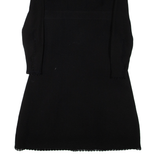 BETTY BARCLAY Womens Day Dress Black Wool Long Sleeve Knee Length S