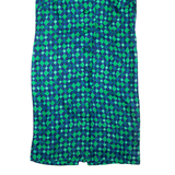 Womens Shirt Dress Green Geometric Sleeveless Knee Length L