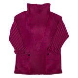 Womens Jumper Dress Pink Striped Short XL