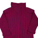Womens Jumper Dress Pink Striped Short XL