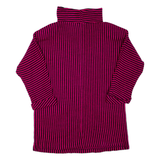 Womens Jumper Dress Pink Striped Short XL