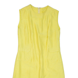 Womens Day Dress Yellow Sleeveless Knee Length M